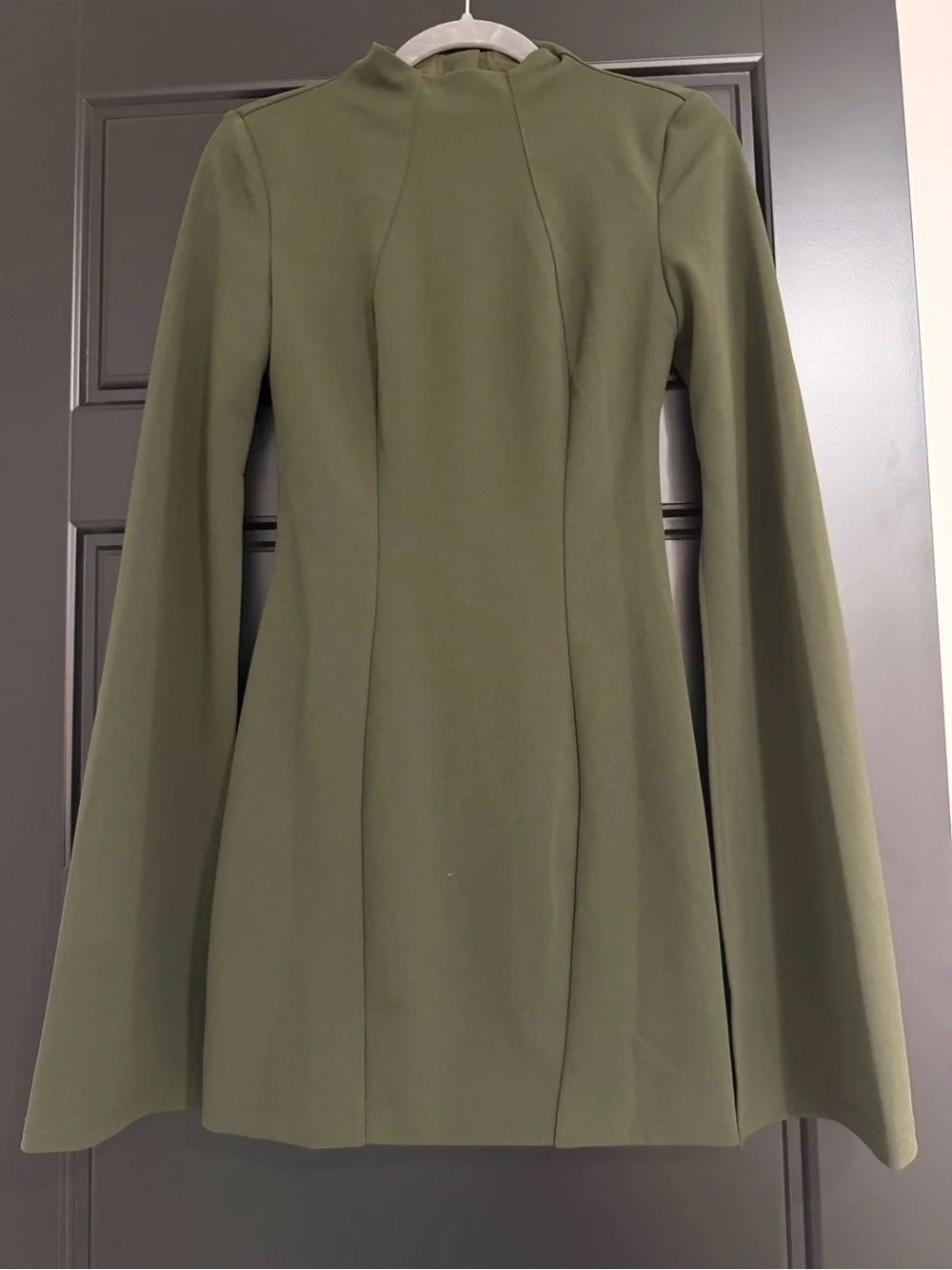 NWT Mossman Sense of Mystery Khaki Cape Mini Dress Size 8
